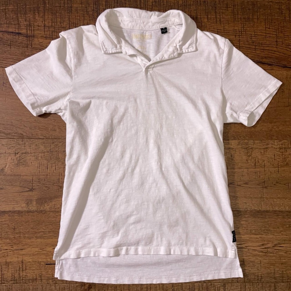 Todd Snyder Polo Shirt Mens S White Preppy Ivy Academia Slub Cotton